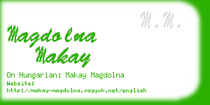 magdolna makay business card